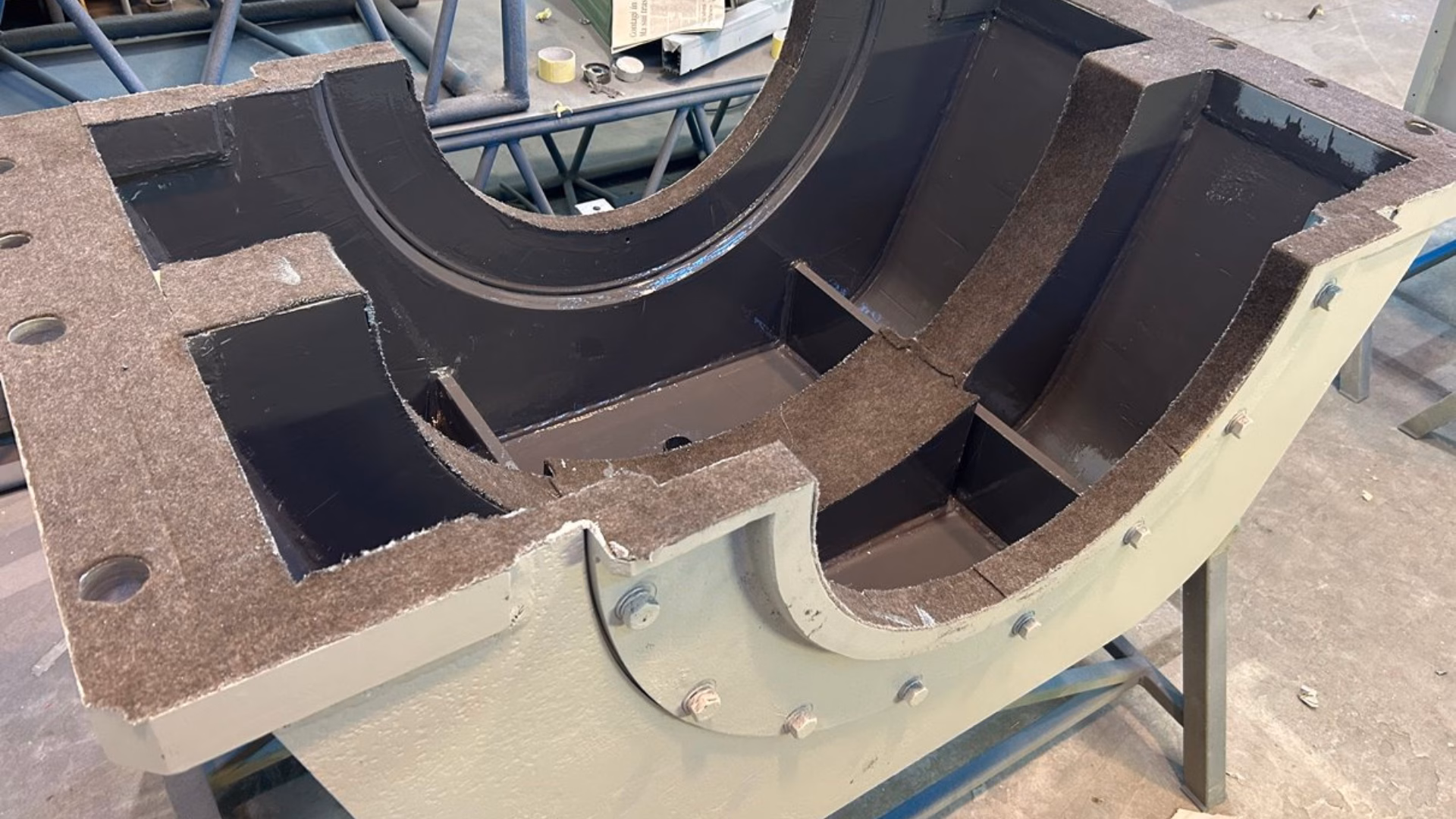 Resimac Solutions turbine shaft bearing support at a Power Station Resimac Solutions turbine shaft bearing support at a Power Station